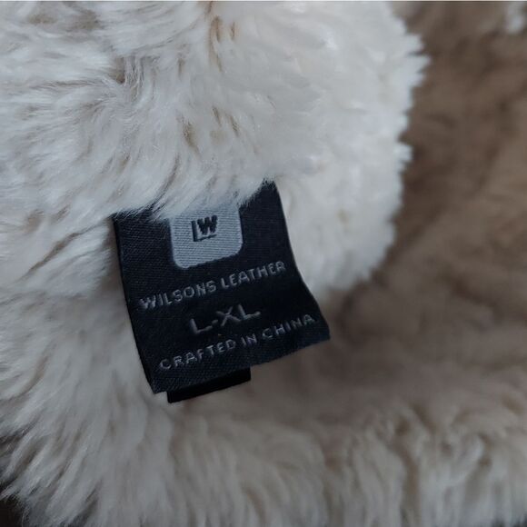 Wilsons Leather Bucket Hat Red With Faux Shearling Lining L-XL - Picture 4 of 6